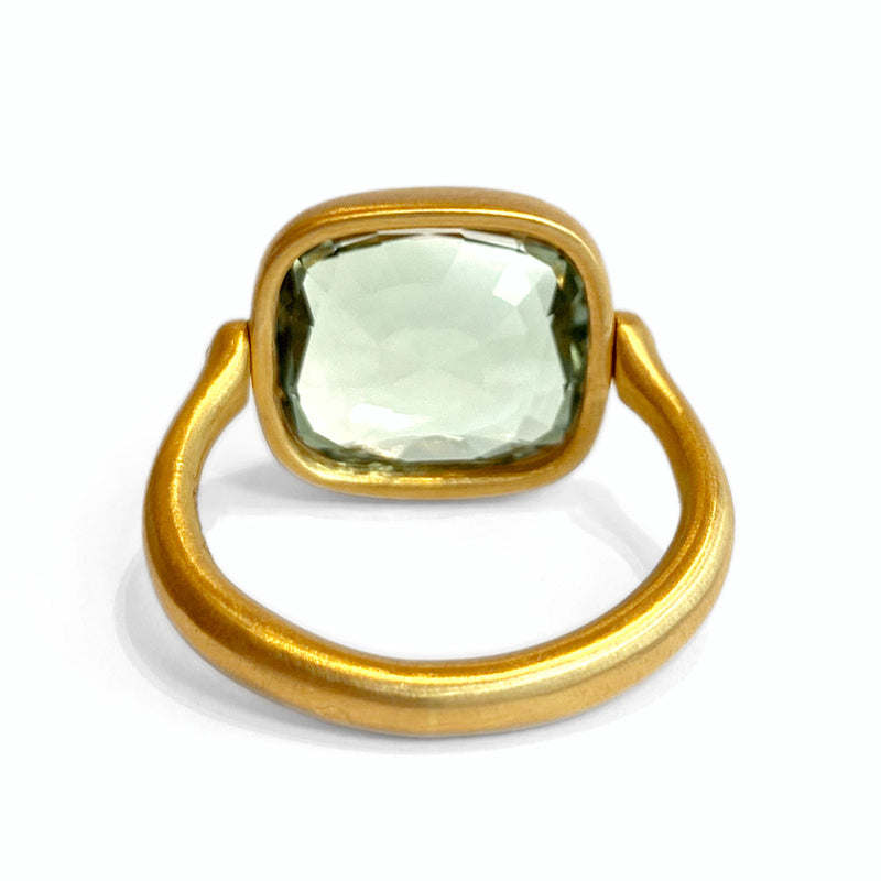 Green Quartz Swivel Ring