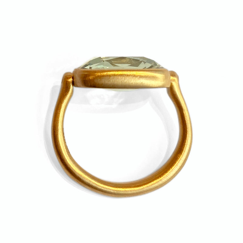 Green Quartz Swivel Ring