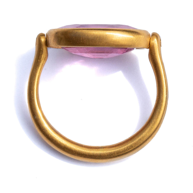 Pink Tourmaline Swivel Ring 