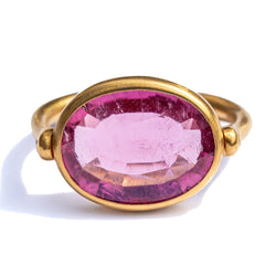 Pink Tourmaline Swivel Ring 