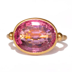 Swivel Ring Pink Tourmaline Candy