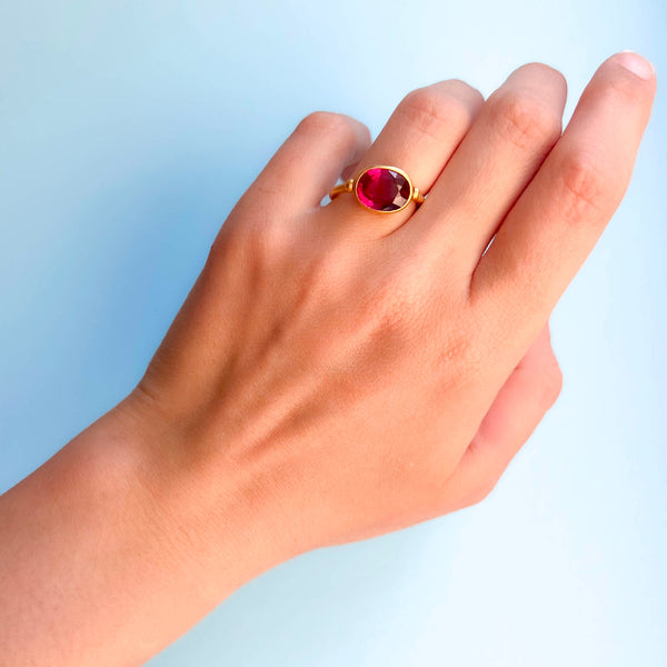 RING SWIVEL RUBELLITE