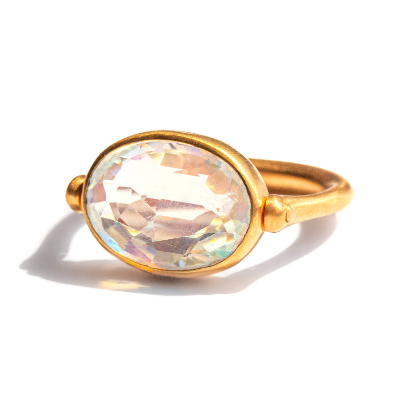 Swivel Moonstone Ring