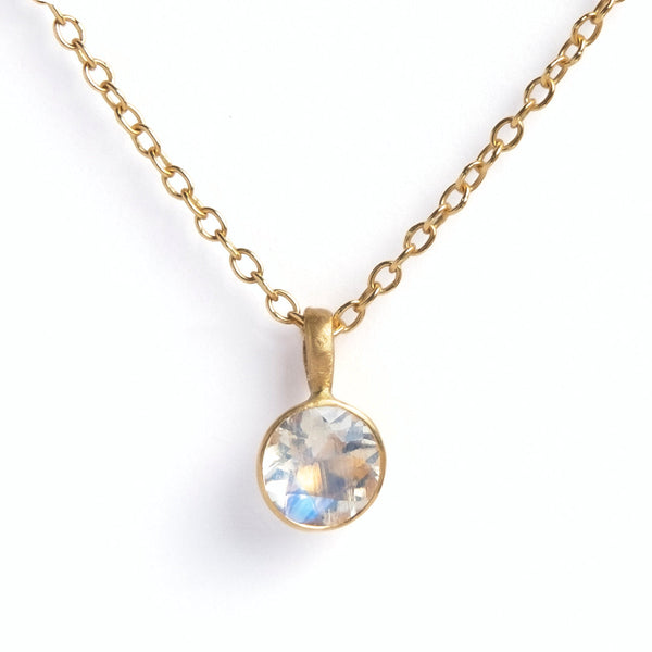 Rainbow Moonstone Bindi Pendant 