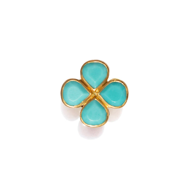 Small Turquoise Clover Pendant