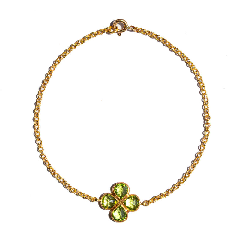 Bracelet Trefoil Peridot
