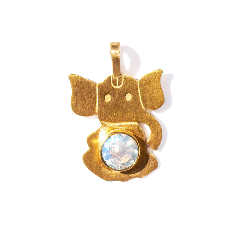 Ganesh Moonstone Pendant