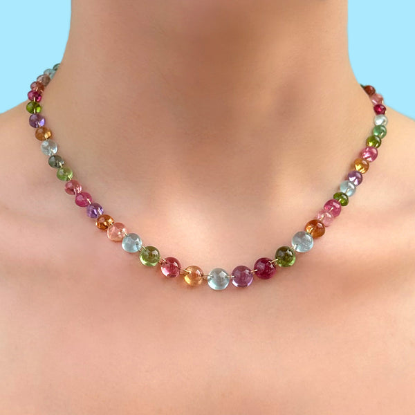 Lady Like Multicolor Cabochon Necklace