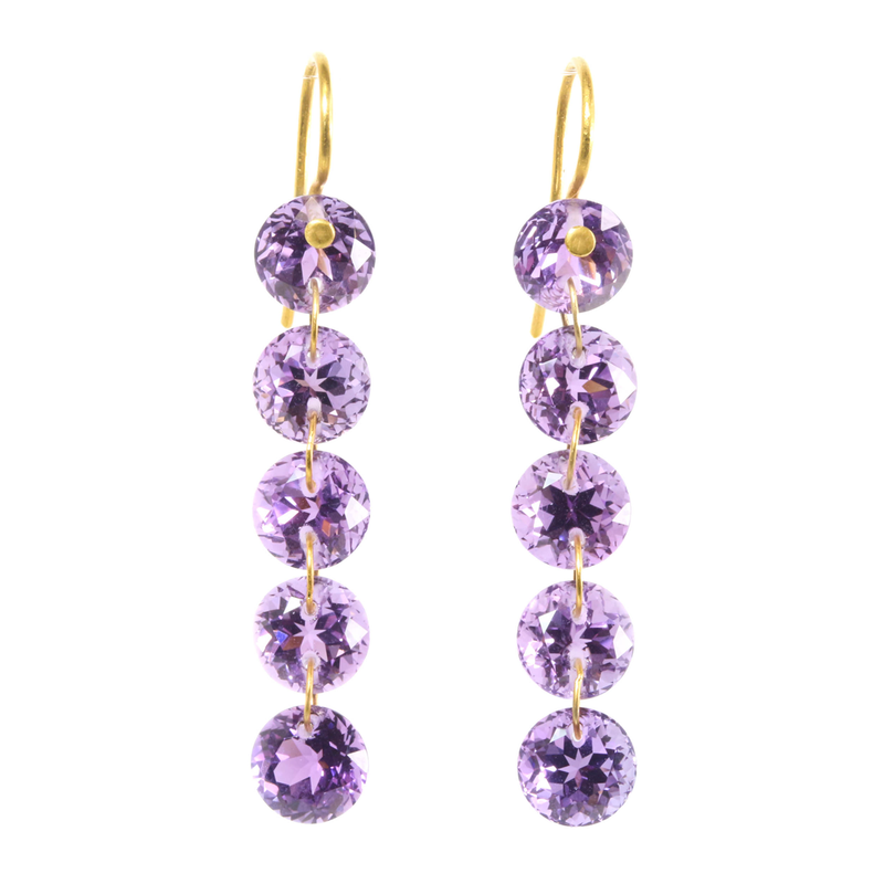 Amethyst Mini Rivières Earrings