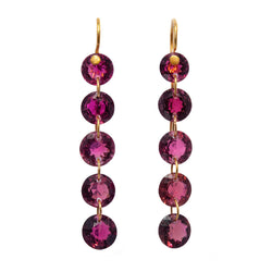 Mini Rivières Tourmaline Rose earrings