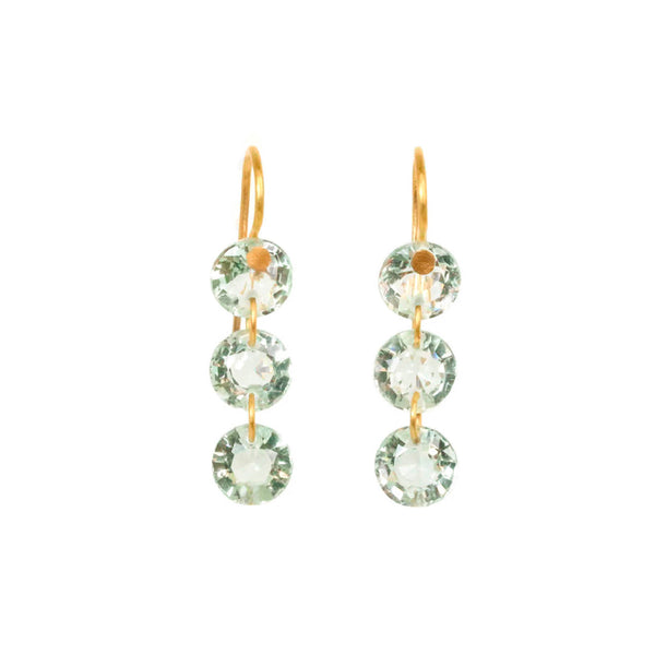 Green Quartz Mini Rivières Earrings