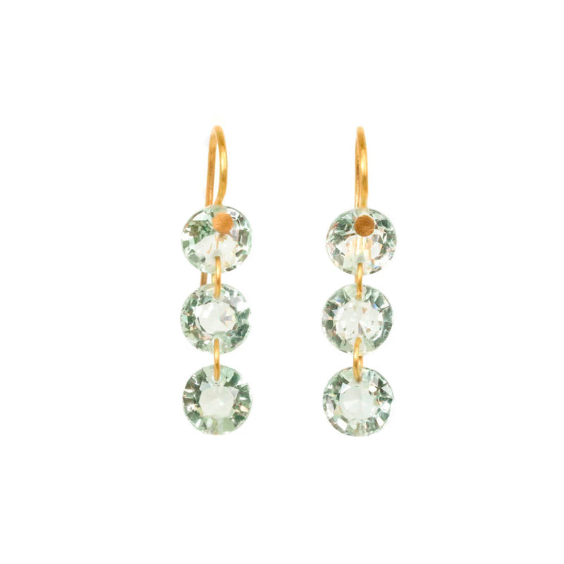 Green Quartz Mini Rivières Earrings