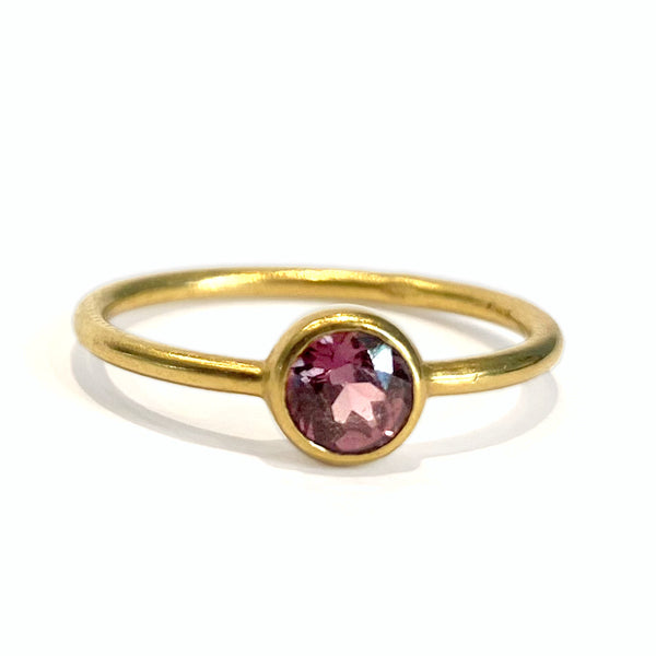 Pink Tourmaline Roman Ring