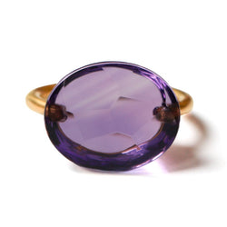 Amethyst Cabochon Ring