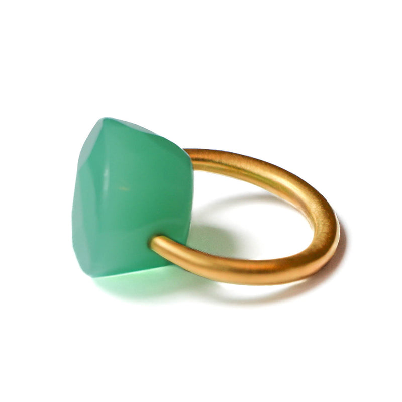 Chrysoprase Cabochon ring