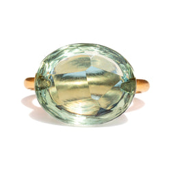 Green Quartz Cabochon  Ring