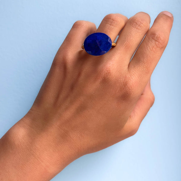 Lapis-Lazuli Cabochon Ring