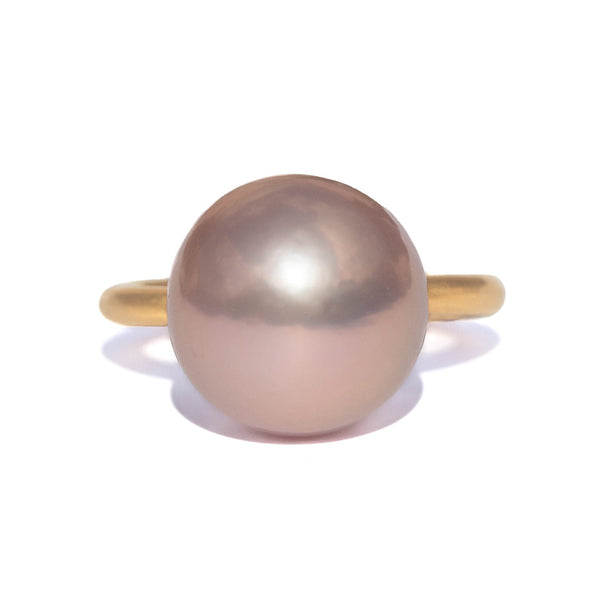 Cabochon ring Pink pearl