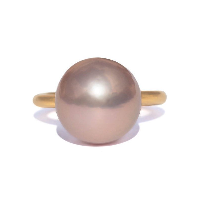 Cabochon ring Pink pearl