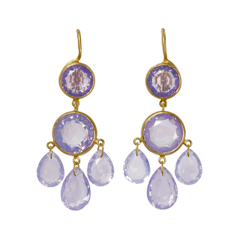 Earrings Gabrielle d'Estrées Quartz Lavender