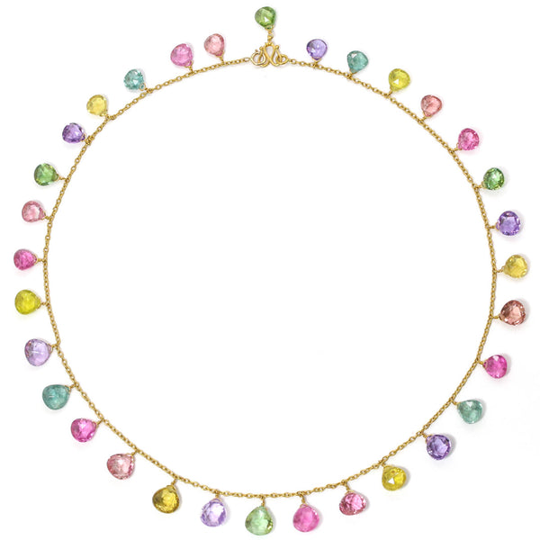 Multicolored Briolette Necklace