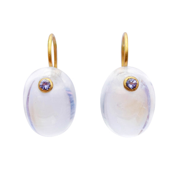Rainbow Moonstone Gem earrings