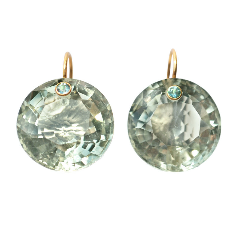 Green Quartz Gem Earrings