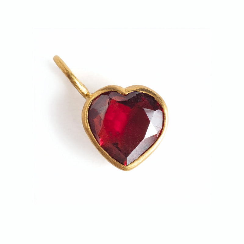 Garnet Heart Pendant