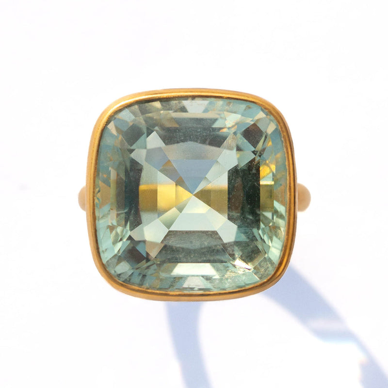 Green Quartz Princess Ring