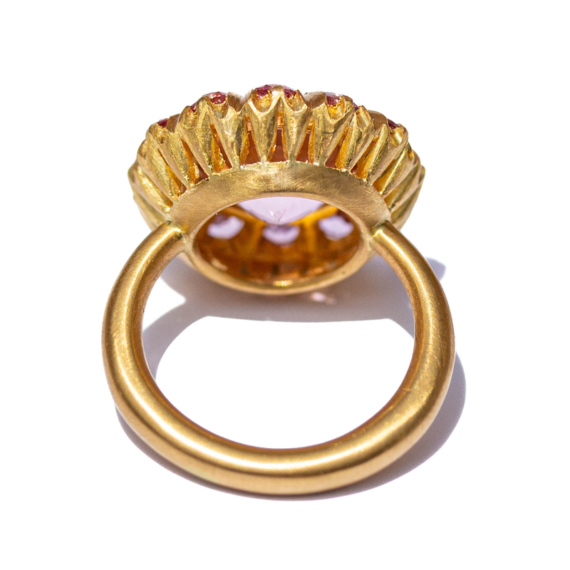 Princess D. pink tourmaline ring