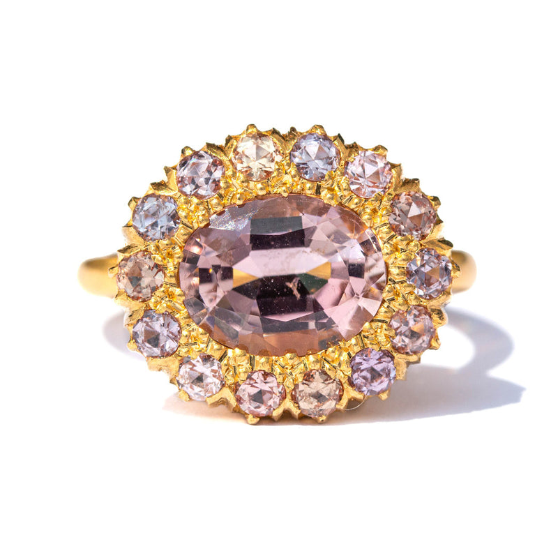 Princess D. pink tourmaline ring