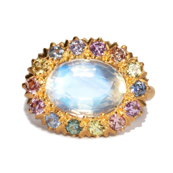 Rainbow Moonstone Princess D. Ring