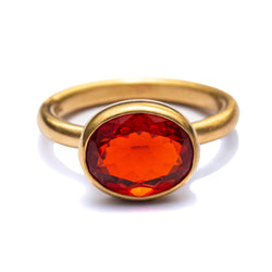 Fire Opal Princess Ring                                