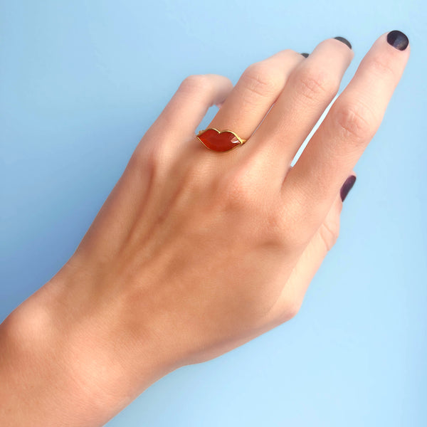 Carnelian Tender Kiss Ring