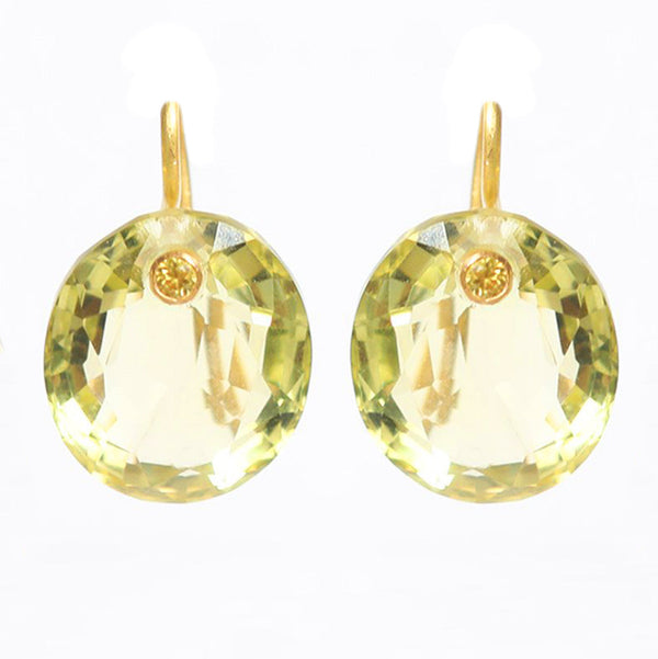 Gem Quartz Lemon XL earrings