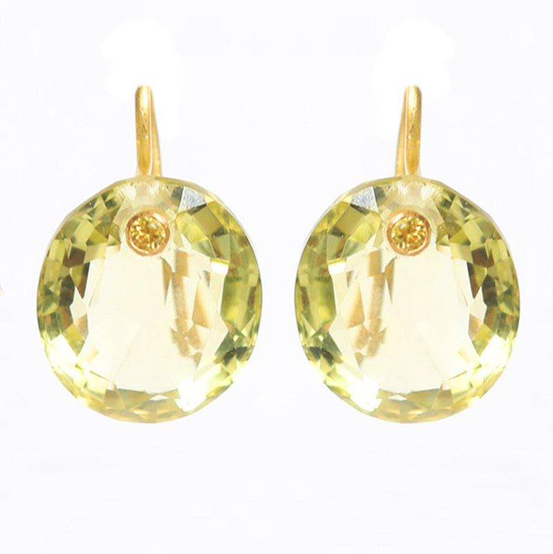 Gem Quartz Lemon XL earrings