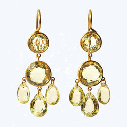 Lemon Quartz Gabrielle d'Estrées Earrings