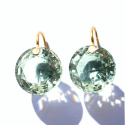 Green Quartz Brilliant Earrings