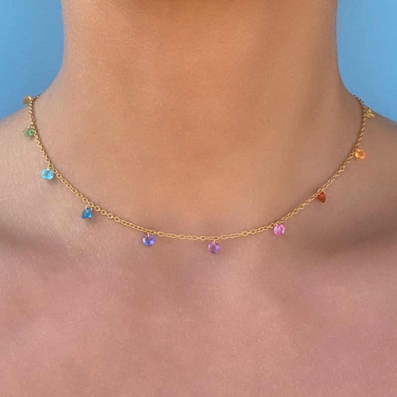 16" Brilliant Rainbow Necklace
