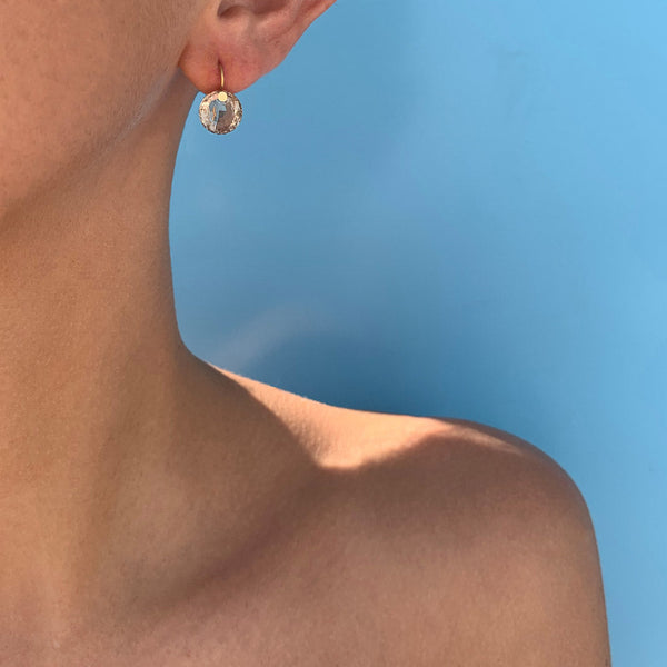 smokey quartz Small Brilliant Earrings 