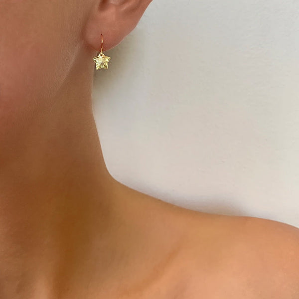 Mini Wonder Quartz Lemon earrings
