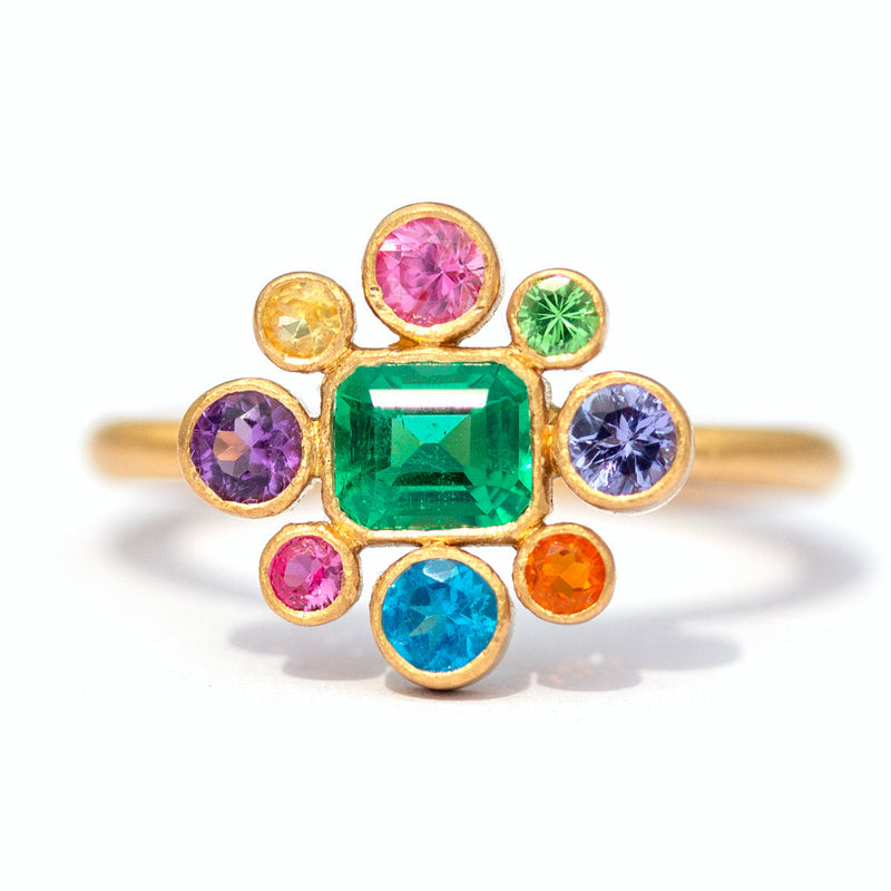 Emerald Little Byzantine ring