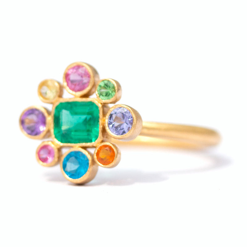 Emerald Little Byzantine ring