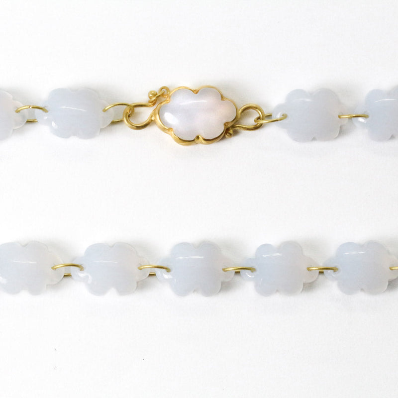 Necklace Clouds chalcedony