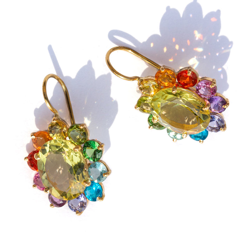 Lemon Quartz Hortensia Earrings