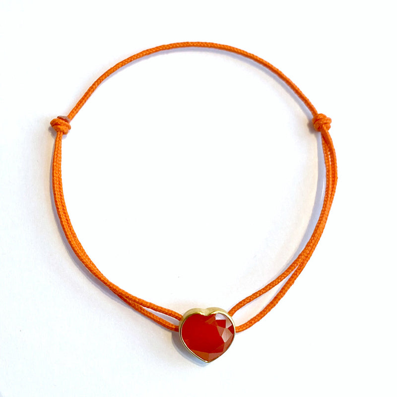 Heart Carnelian Bracelet