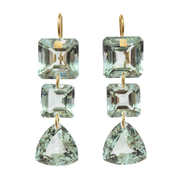 Annabel's green quartz earrings