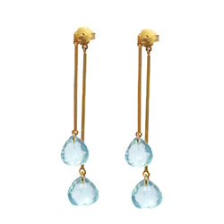 Earrings Balancier Aquamarine Opaque