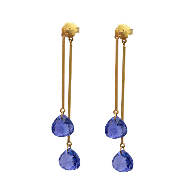 Tanzanite pendulum earrings