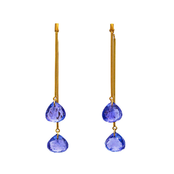 Tanzanite pendulum earrings